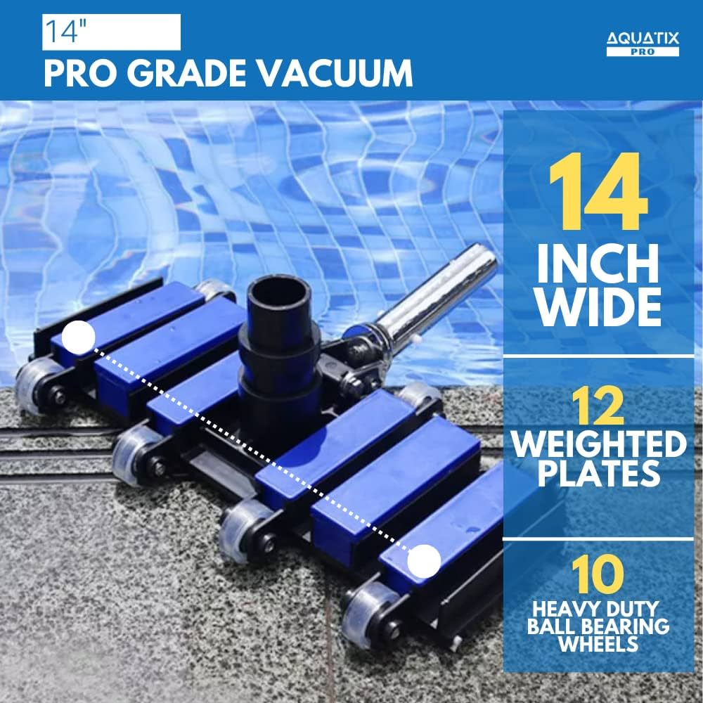 Amazon.com : Aquatix Pro Pool Vacuum Head with Wheels & Hose